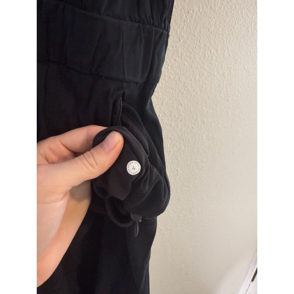 Lululemon Black Perfectly Poised Utility Jumpsuit Womens Sz 4 Modal Blend - Picture 10 of 13